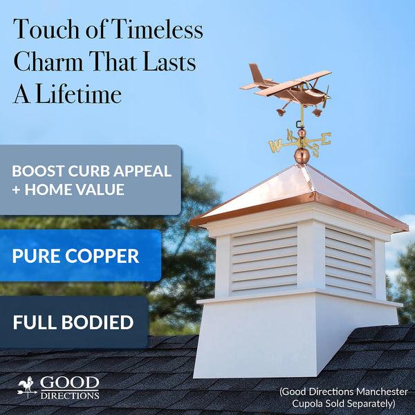 Good Directions High Wing Plane Weathervane