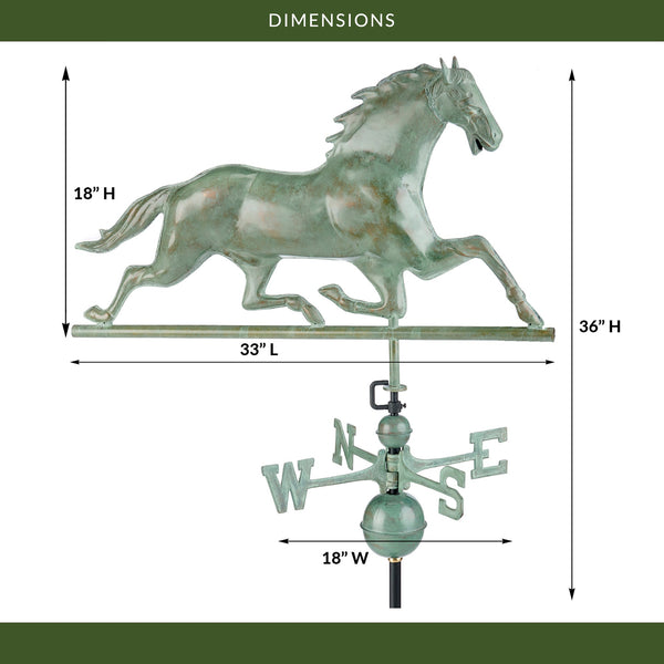 Good Directions Horse Weathervane