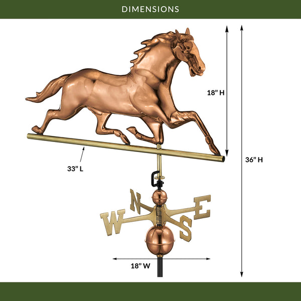 Good Directions Horse Weathervane