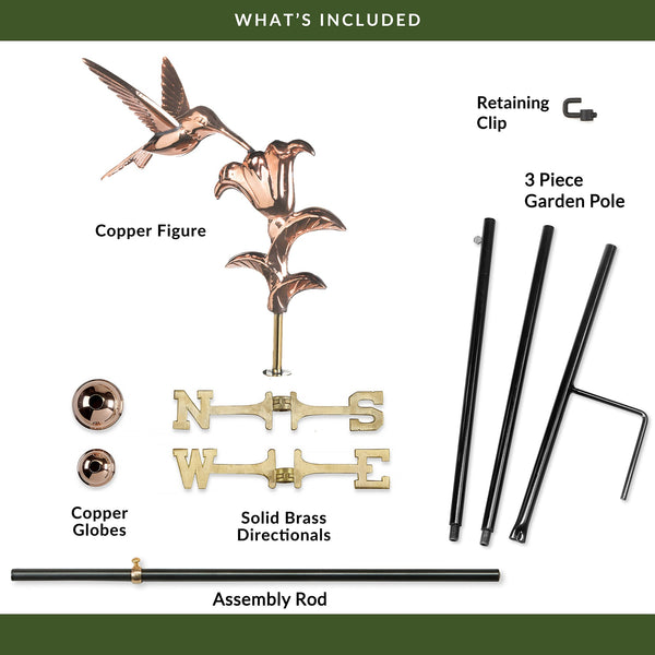 Good Directions Hummingbird Garden Weathervane