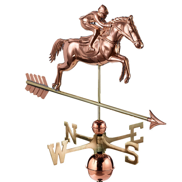 good directions Jumping Horse & Rider Weathervane