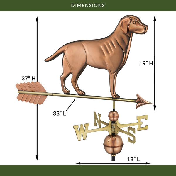 Good Directions Labrador Retriever Weathervane