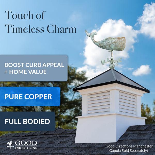 Good Directions Large 37" Whale Weathervane