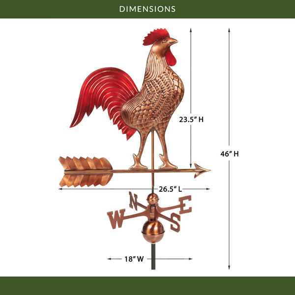 Good Directions Large Rooster Weathervane