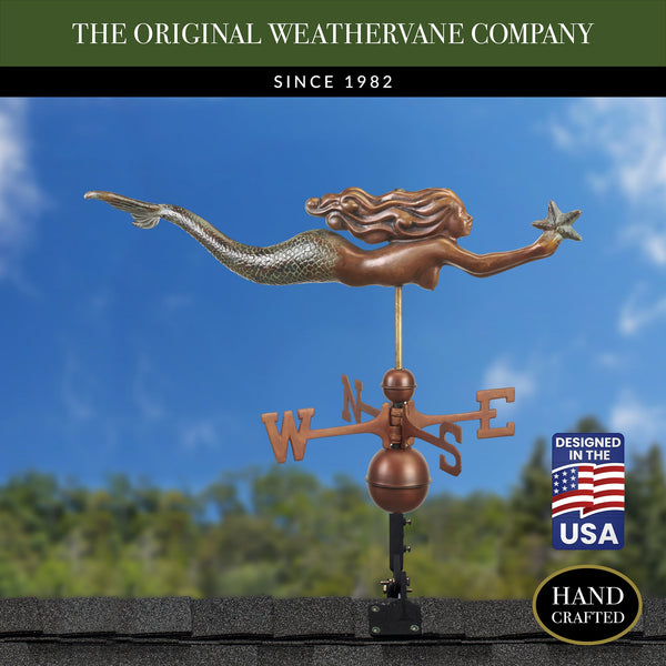 Good Directions Mermaid With Starfish Weathervane