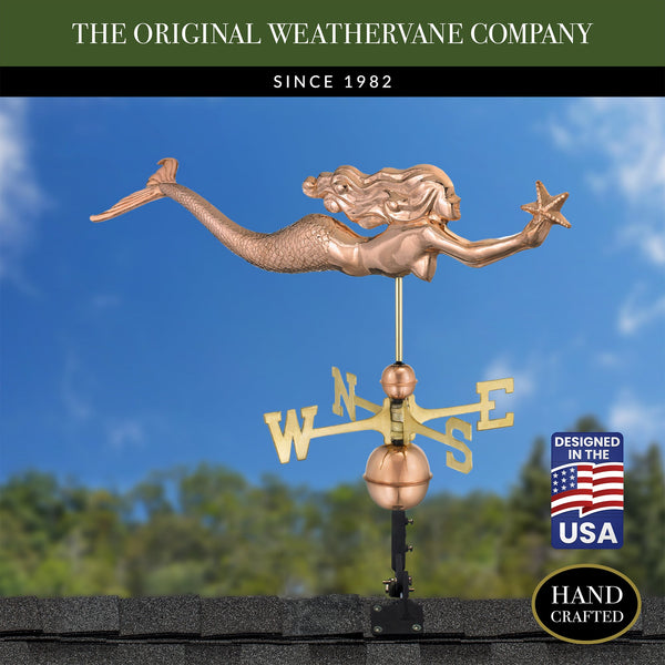Good Directions Mermaid With Starfish Weathervane