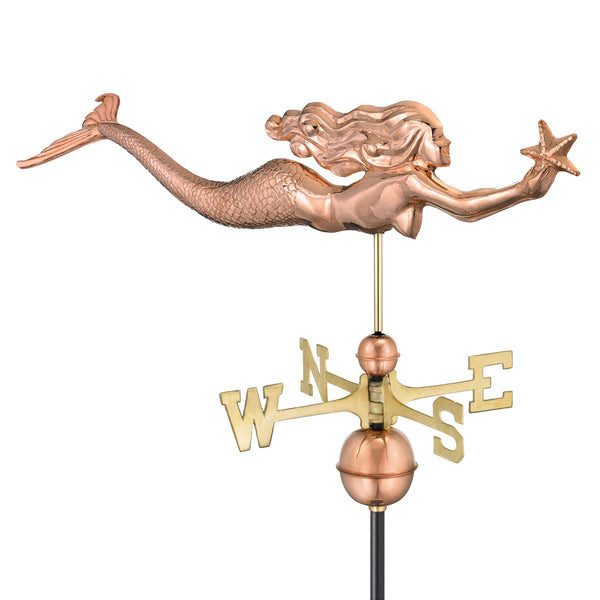 good directions Mermaid with Starfish Weathervane