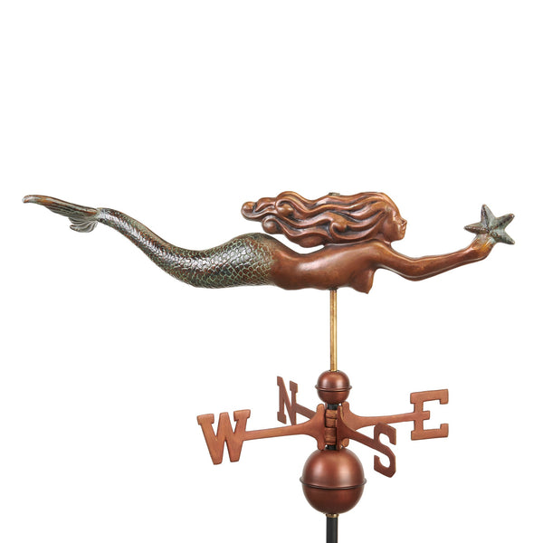 good directions Mermaid with Starfish Weathervane