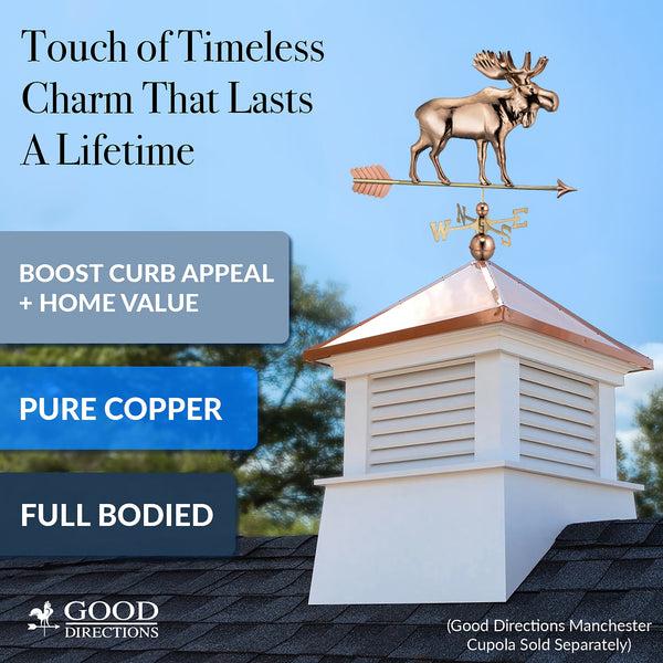Good Directions Moose Weathervane With Arrow