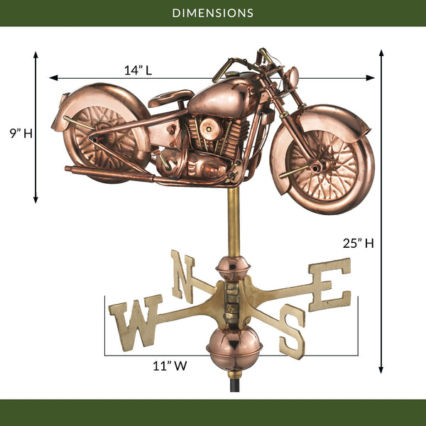 Good Directions Motorcycle Cottage Weathervane