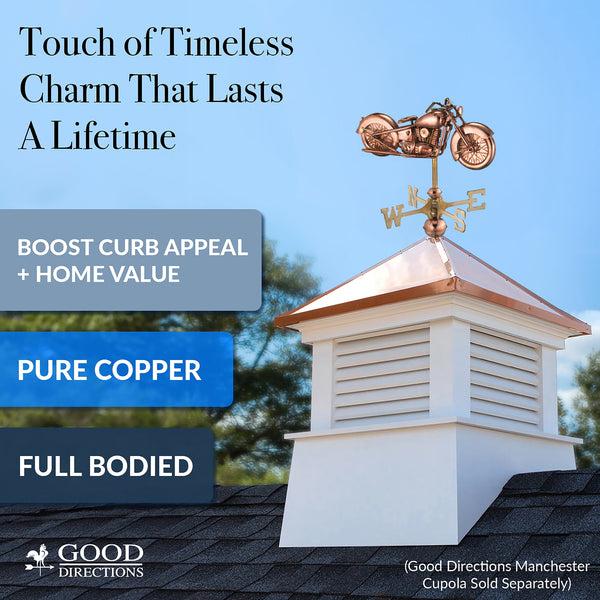 Good Directions Motorcycle Cottage Weathervane