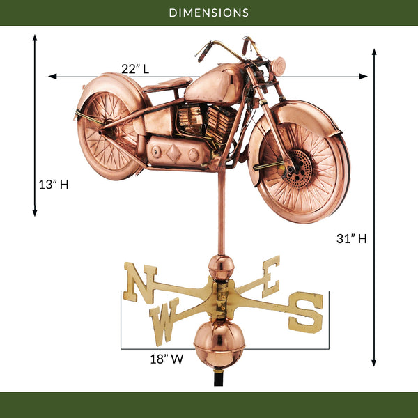 Good Directions Motorcycle Weathervane