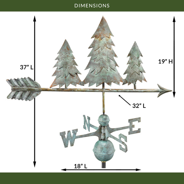 Good Directions Pine Trees Weathervane