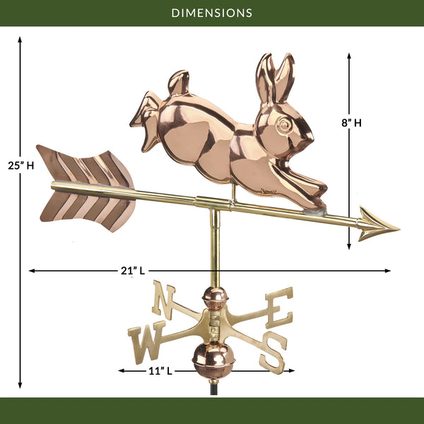 Good Directions Rabbit Garden Weathervane