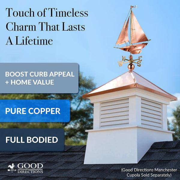 Good Directions Racing Sloop Weathervane