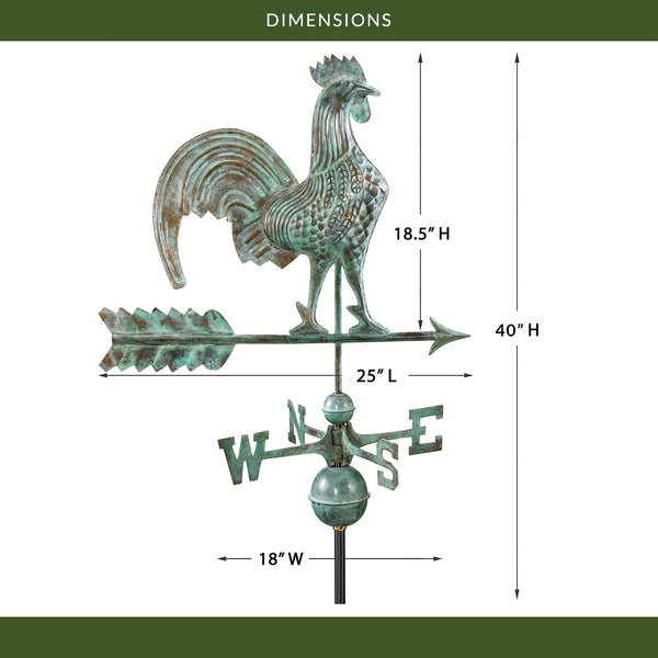 Good Directions Rooster Weathervane
