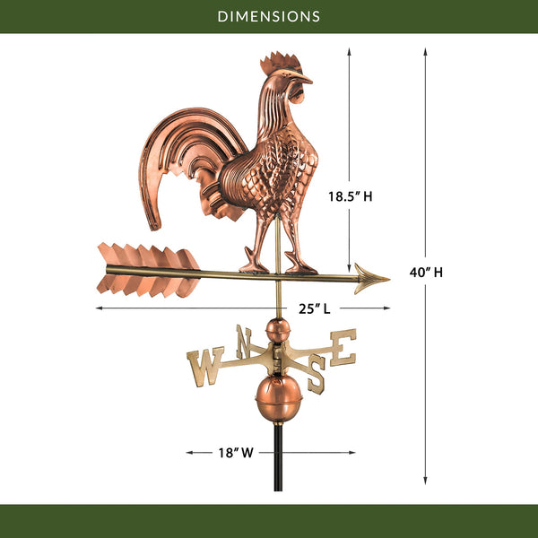 Good Directions Rooster Weathervane