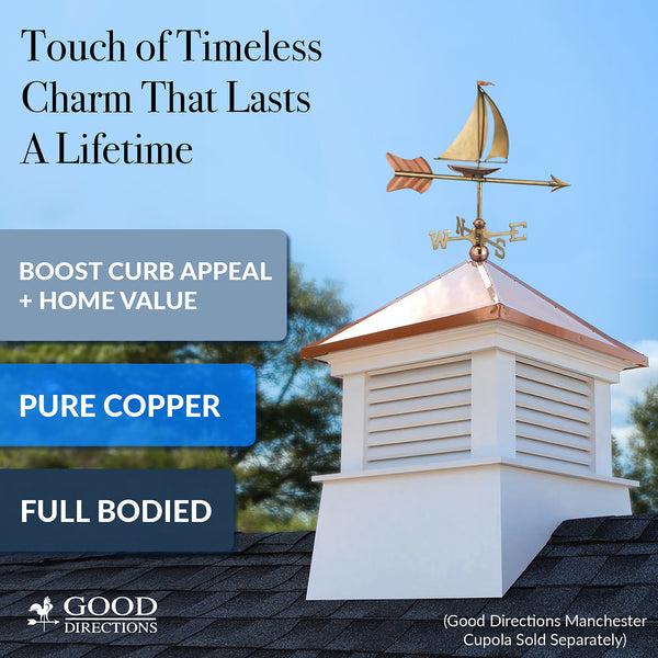 Good Directions Sailboat Cottage Weathervane