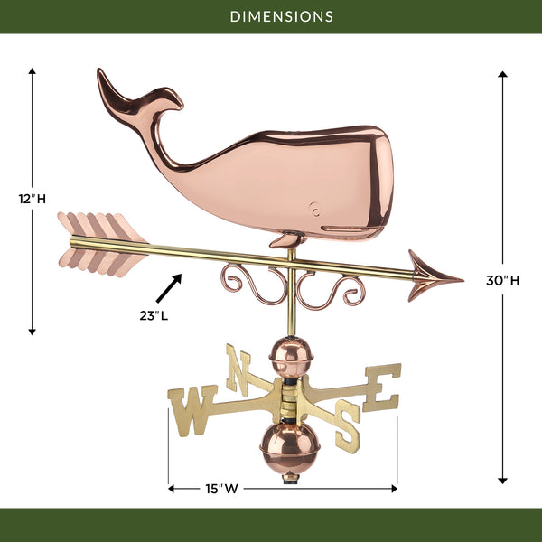 Good Directions Save The Whales™ Weathervane