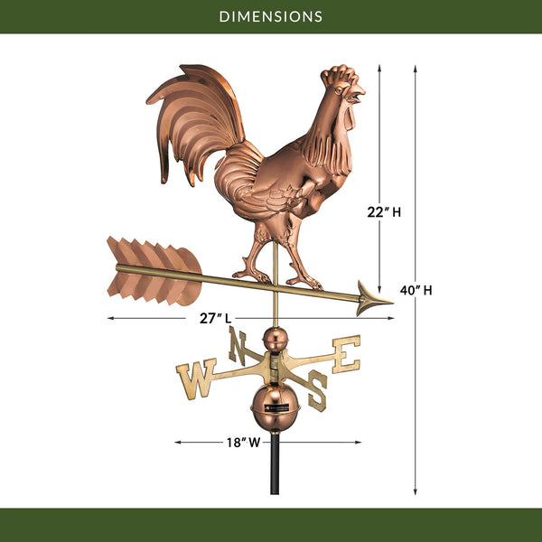Good Directions Smithsonian Rooster Weathervane
