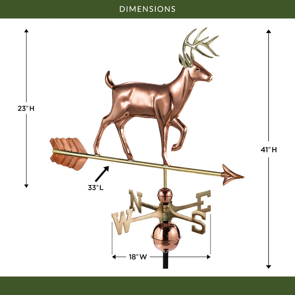 Good Directions White Tail Buck Weathervane