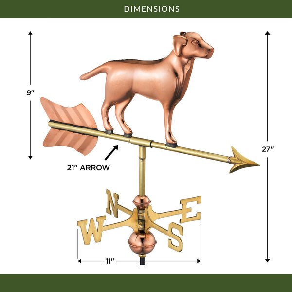 Good Directions Labrador Retriever Cottage Weathervane