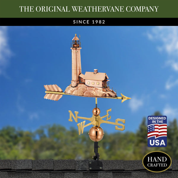 Good Directions Lighthouse Weathervane - Pure Copper By Good Directions