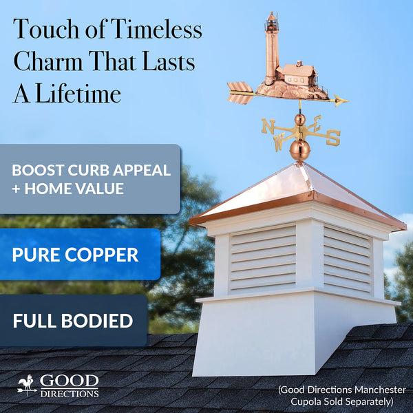 Good Directions Lighthouse Weathervane - Pure Copper By Good Directions