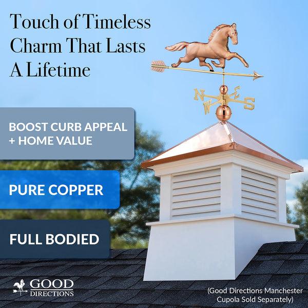 Good Directions Patchen Horse Weathervane With Arrow