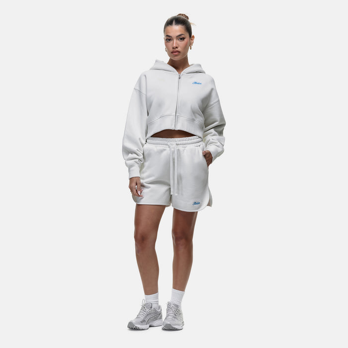 Good For Nothing Antiquity Off White Crop Zip Hoodie