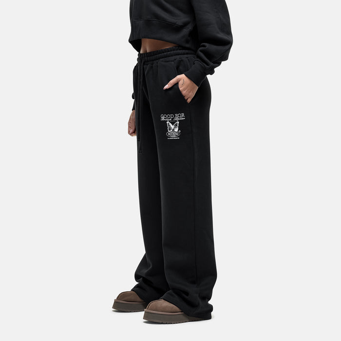 good for nothing Atelier Butterfly Black Sweatpants