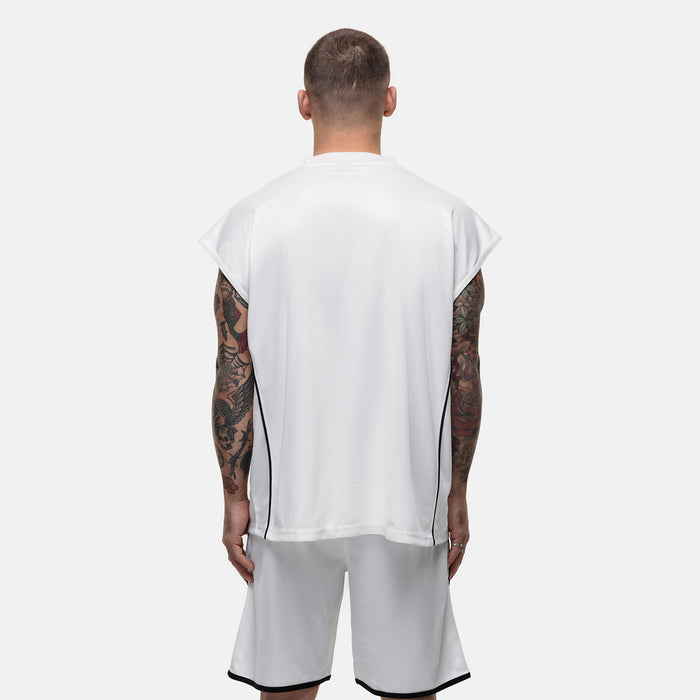 Good For Nothing Atelier Mesh White Sleeveless T-shirt