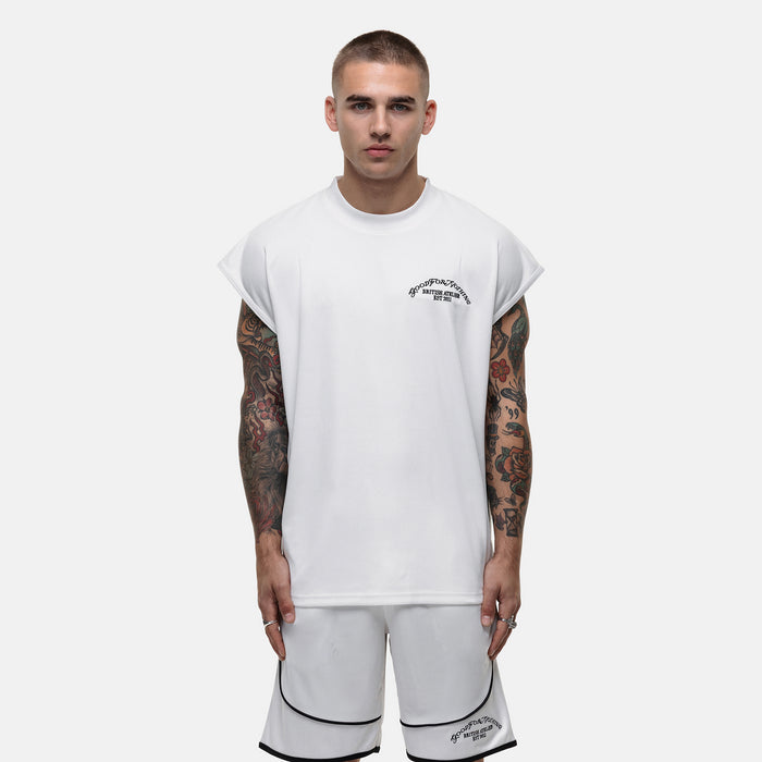 good for nothing Atelier Mesh White Sleeveless T-shirt