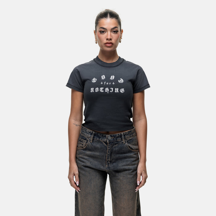 good for nothing California Washed Black Baby T-shirt