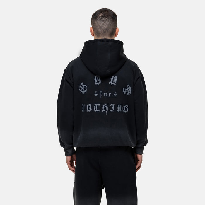 Good For Nothing California Washed Black Zip Hoodie