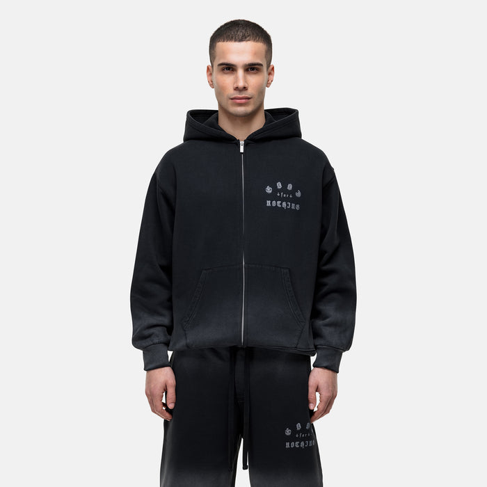 good for nothing California Washed Black Zip Hoodie
