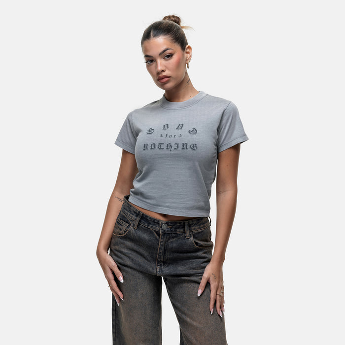 good for nothing California Washed Grey Baby T-shirt