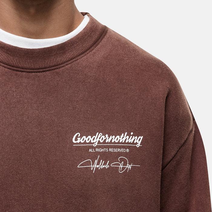Good For Nothing Cult Butterfly Rust Washed Sweatshirt