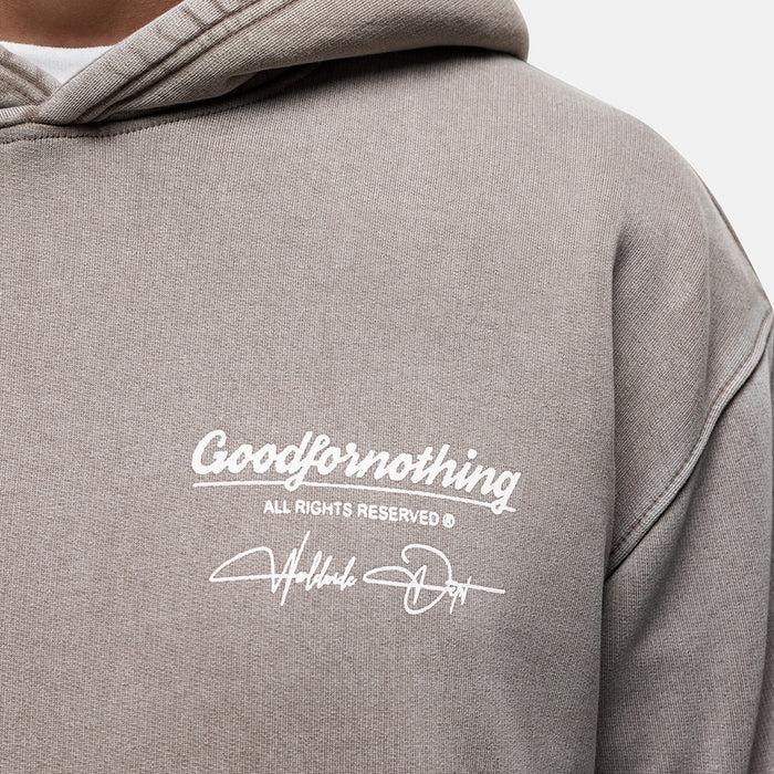 Good For Nothing Cult Butterfly Taupe Washed Hoodie