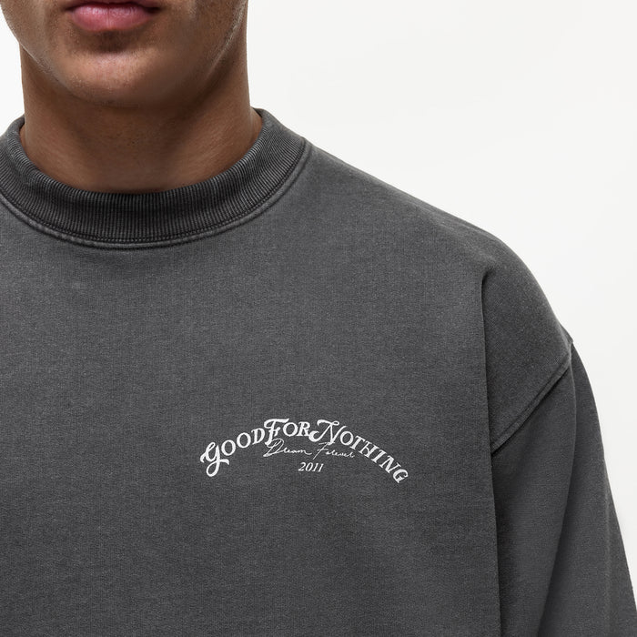 Good For Nothing Destination Washed Grey Sweatshirt