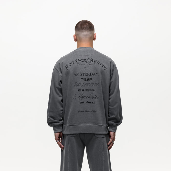 Good For Nothing Destination Washed Pewter Sweatshirt