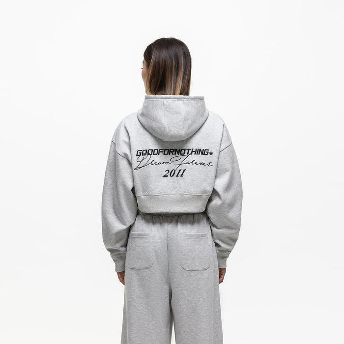 Good For Nothing Dream Forever Grey Marl Zip Hoodie (Final Sale)