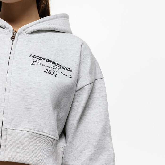 Good For Nothing Dream Forever Grey Marl Zip Hoodie (Final Sale)
