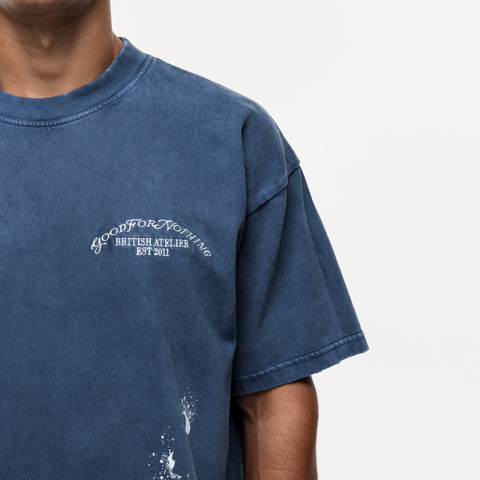 Good For Nothing Abrade Blue Sprayed T-shirt