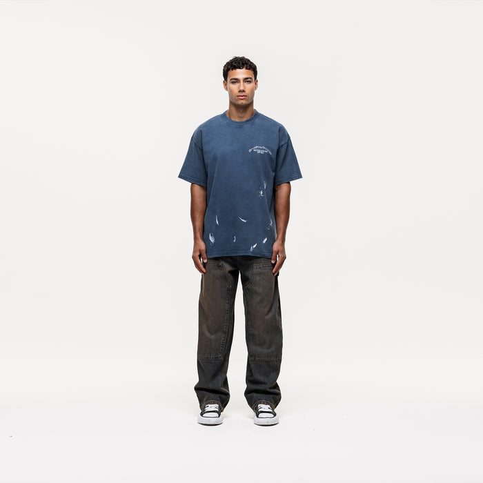 Good For Nothing Abrade Blue Sprayed T-shirt