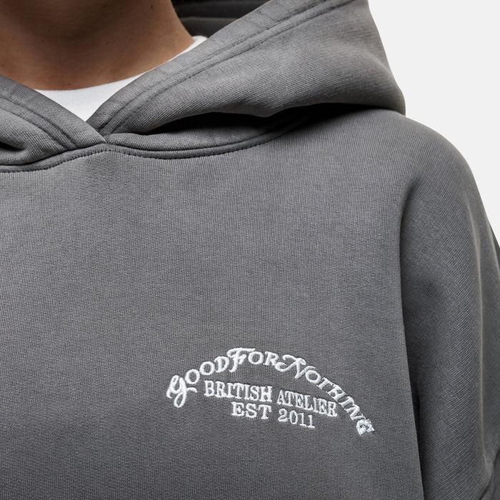 Good For Nothing Abrade Grey Sprayed Hoodie