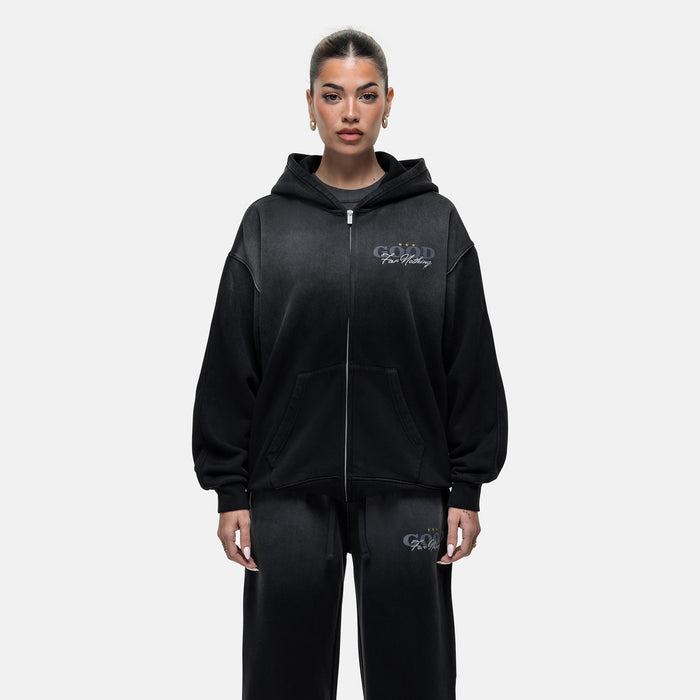 good for nothing Alaska Black Zip Hoodie