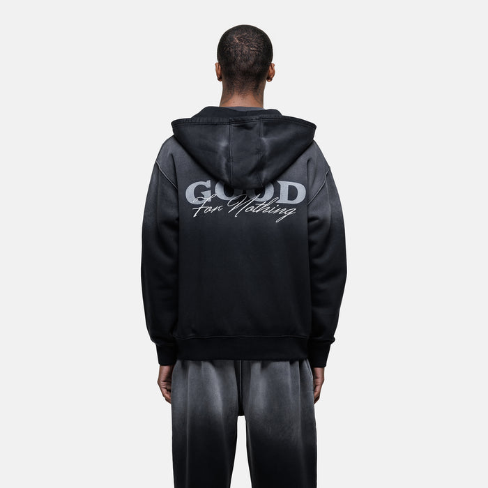 Good For Nothing Alaska Gradient Black Zip Hoodie
