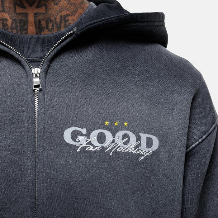 Good For Nothing Alaska Gradient Black Zip Hoodie