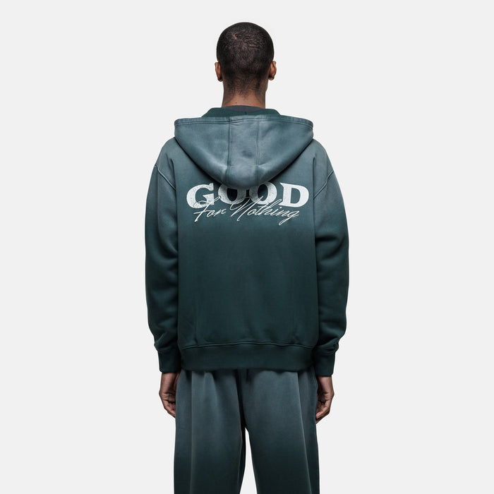 Good For Nothing Alaska Gradient Green Zip Hoodie